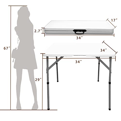 34in Square Folding Table