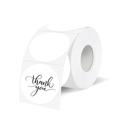 1.5 Inch White Round Thermal Sticker Labels