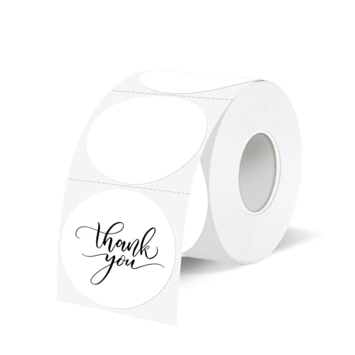 1.5 Inch White Round Thermal Sticker Labels