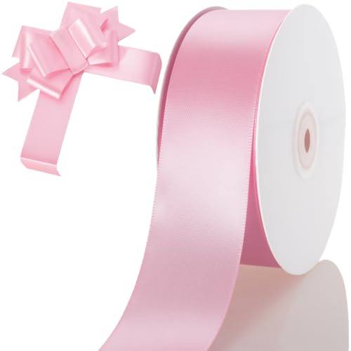 1-1/2 Inch Pink Ribbon 50Yards – Perfect for Gift Wrapping