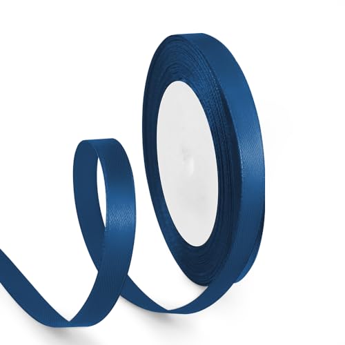 3 8 Inch 25 Yards Satin Ribbon Dark Blue