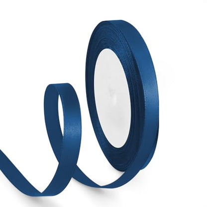 3 8 Inch 25 Yards Satin Ribbon Dark Blue