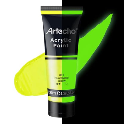 Fluorescent Yellow Acrylic Paint 120ml (4.05 Fl Oz)