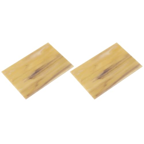 2 Pcs Stained Glass Sheet Mosaic Tile 7.9 Inch x 5.9 Inch Camel Stained Glass Sheets for Crafts DIY Art Project