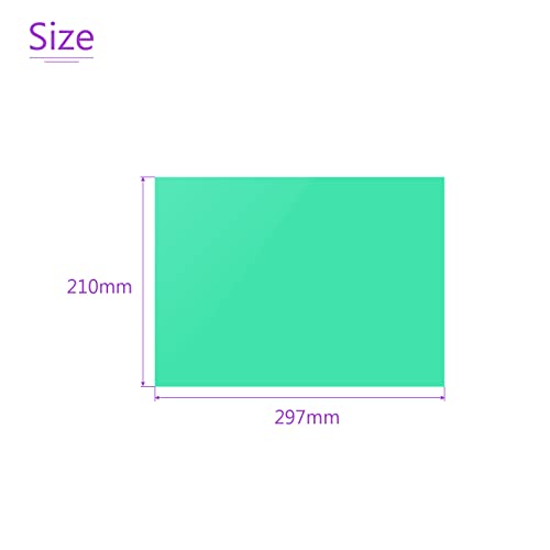 10Pcs Correction Gel Light Filter Overlay Transparent Plastic PVC Sheets Green for Photo