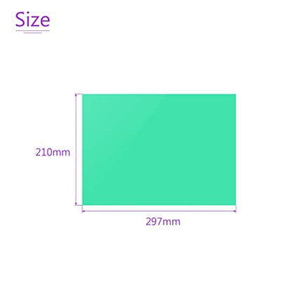 10Pcs Correction Gel Light Filter Overlay Transparent Plastic PVC Sheets Green for Photo