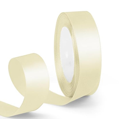 1 Inch 25 Yards Satin Ribbon Ivory