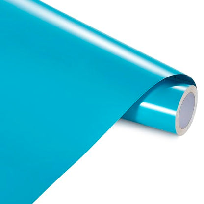 13inch x 15ft Sky Light Blue Smart Adhesive Permanent Vinyl Compatible with Cricut Explore and Maker Series Without Cutting Mats