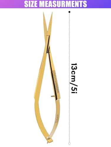 Cross Edge 5 Inch Straight Tip Spring Scissors