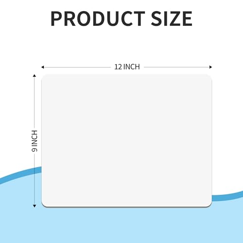 6 Pack Small White Board Dry Erase Classroom Pack Boards 9" x12” Personal Whiteboards for Teachers Lapboards Mini Whiteboard Erasers Included Colors pens (6 Count)