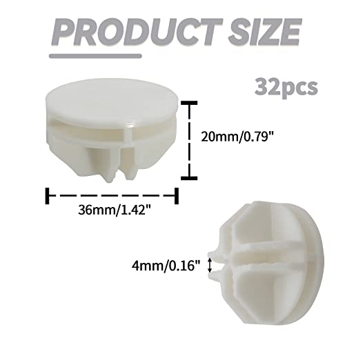 32 Pcs White Plastic Connector for Wire Grid Cube (32 Count)