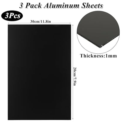 3 Pcs Anodized Aluminum Sheets Metal