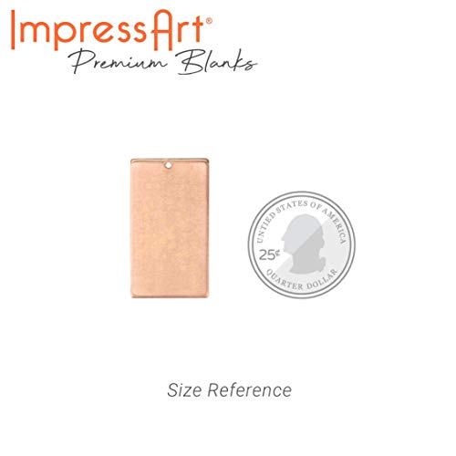 Premium Metal Stamping Rectangle Blanks for Metal Stamping and Jewelry Making (24 Count)