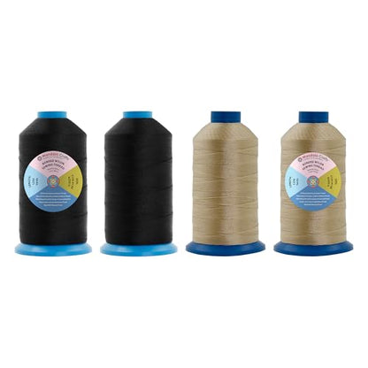 Size 138 420D T135 Black Khaki Bonded Nylon Thread (15000 Foot)