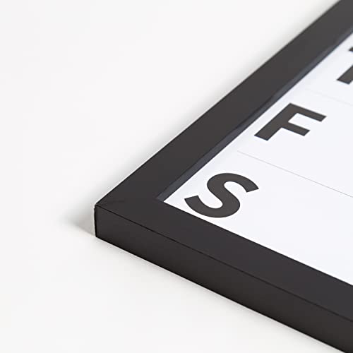 Framed Magnetic Weekly Calendar Dry Erase White Board