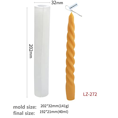 2 Pack Spiral Twist Candle Mold