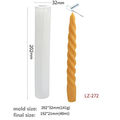 2 Pack Spiral Twist Candle Mold