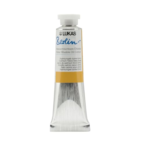 Berlin Pro Artists Water Mixable Oil Paint 37 ml Tube Cadmium Yellow Deep Hue