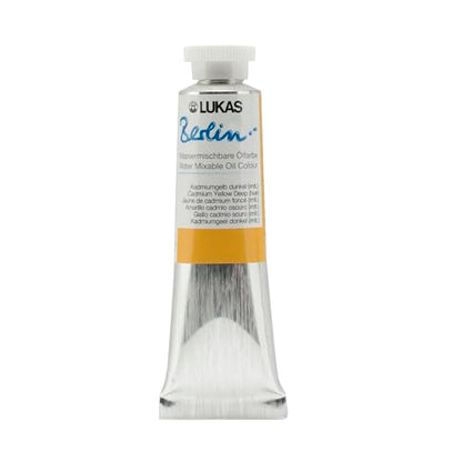 Berlin Pro Artists Water Mixable Oil Paint 37 ml Tube Cadmium Yellow Deep Hue