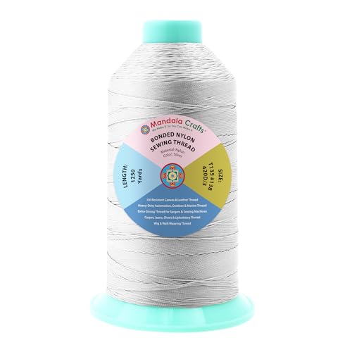 Size 138 420D T135 Silver Bonded Nylon Thread