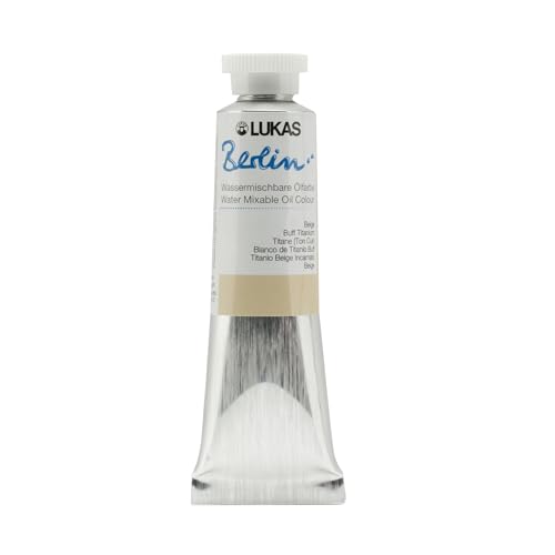 Berlin Pro Artists Water Mixable Oil Paint 37 ml Tube Buff Titanium