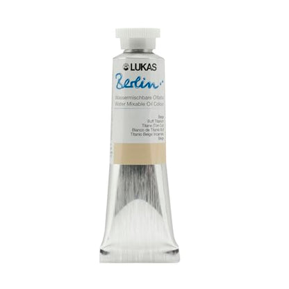Berlin Pro Artists Water Mixable Oil Paint 37 ml Tube Buff Titanium