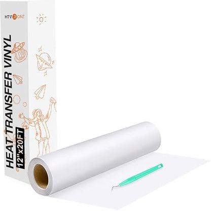 Heat Transfer Vinyl White HTV Rolls (20 Foot)