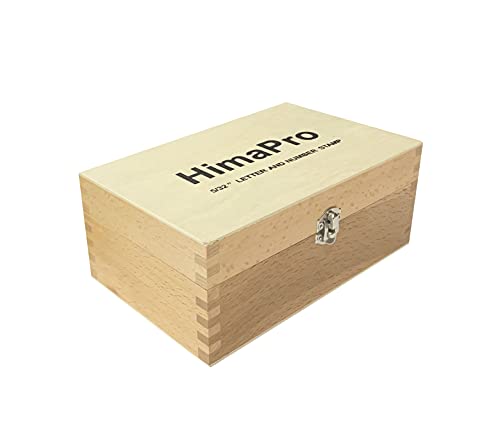 Letter and Number Stamp Set 36pcs 40Cr Alloy Steel Metal Stamp Number & Letter Punch Set in a Wooden case