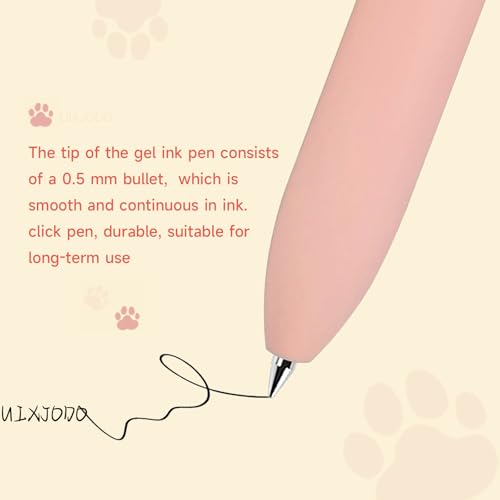 Cat Pens 4 Pcs 0.5mm Cute Kawaii Black Ink Pens Fine Point Smooth Writing Pen (4 Count)