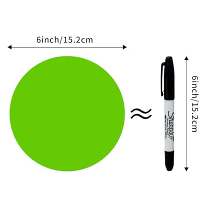6" Round Large Colored Stickers Labels