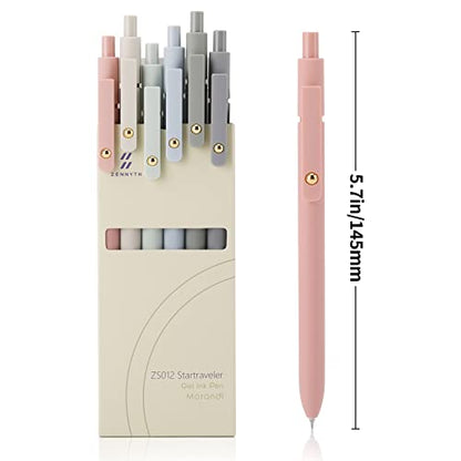 Gel Pens Set 12 Pcs 0.5mm Retractable Quick Dry Black Ink Pens (12 Count)