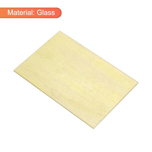 2 Pcs Stained Glass Sheet Mosaic Tile 7.9 Inch x 5.9 Inch Khaki Stained Glass Sheets for Crafts DIY Art Project