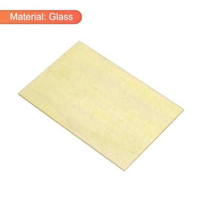 2 Pcs Stained Glass Sheet Mosaic Tile 7.9 Inch x 5.9 Inch Khaki Stained Glass Sheets for Crafts DIY Art Project