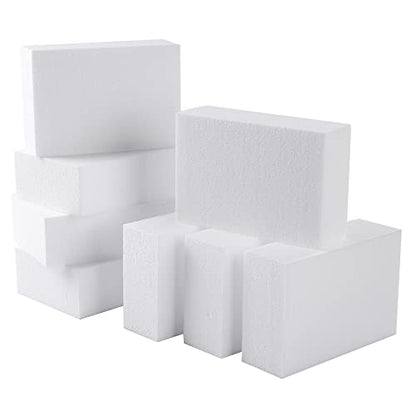 8pcs 6x4x2in Craft Foam Blocks White for DIY Crafting and Model