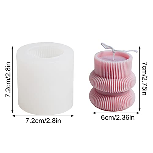 Barrel Striped Candle Silicone Mold Geometric Pillar Candle Soap Mold Fondant Chocolate Cake Baking Mould Plaster Clay Resin Epoxy Mold