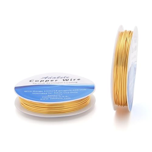 32 Feet Tarnish Resistant Gold Jewelry Copper Wire 1mm