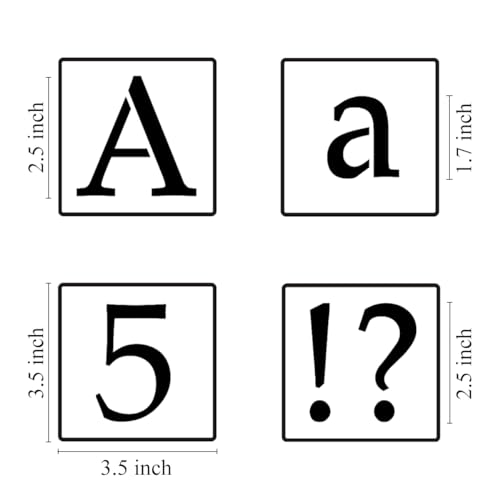 2.5 Inch Alphabet Letter Stencils for Painting (70 Count)