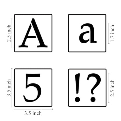 2.5 Inch Alphabet Letter Stencils for Painting (70 Count)