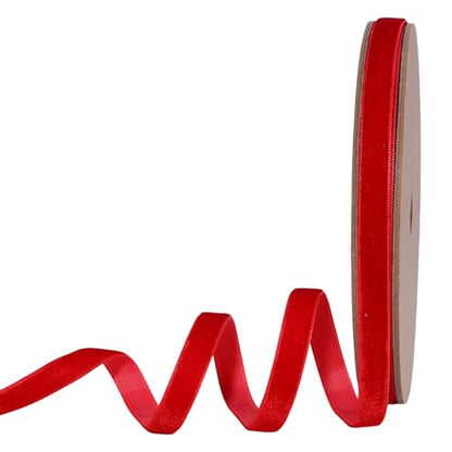 Red Thin Velvet Ribbon