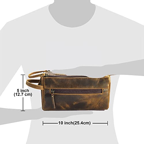 Leather Toiletry Bag for Men