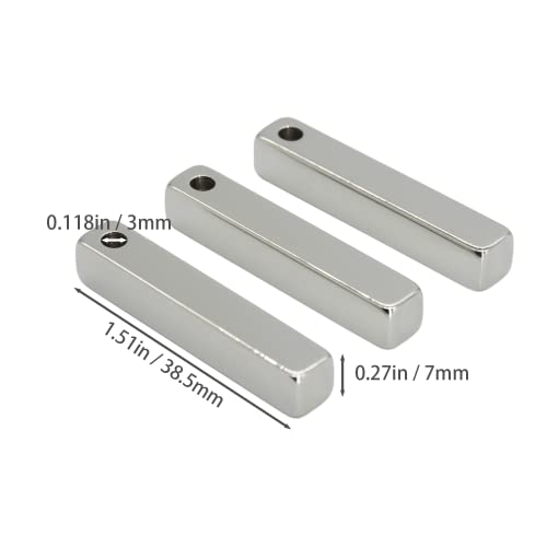Rectangle Bar Engraving Blanks Stainless Steel Engraving Blank 10 Pack