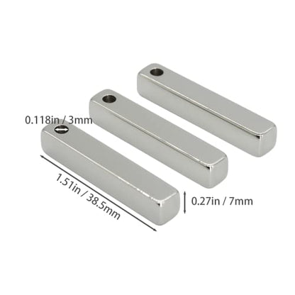 Rectangle Bar Engraving Blanks Stainless Steel Engraving Blank 10 Pack