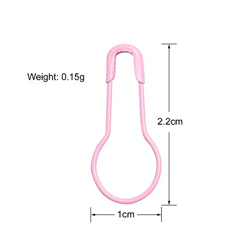 Colorful Metal Knitting Pins Stitch Markers Pear Shape Safety Pins for Sewing Clothing DIY Craft Making with Storage Box Knitting Counter Crochet Needle Clip Ring (320 Count)