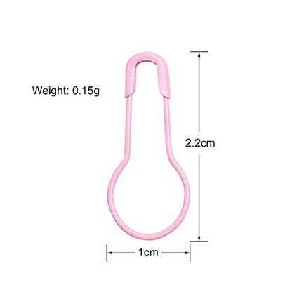Colorful Metal Knitting Pins Stitch Markers Pear Shape Safety Pins for Sewing Clothing DIY Craft Making with Storage Box Knitting Counter Crochet Needle Clip Ring (320 Count)
