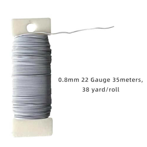 76Yards 22Gauge Coffee Colour Metal Floral Wire Flexible Paddle Florist Garden Wire for Flower Arrangement (228 Foot)