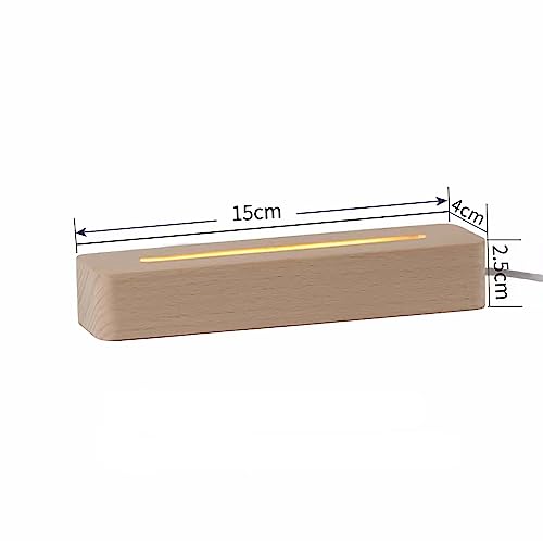 Resin Casting Mold Silicone Mold Supplies 2 Pack 6 Inch Rounded CuboidLed Wood Led Base Rectangle Led Light Base 2Pcs White LED Base (2 Count)
