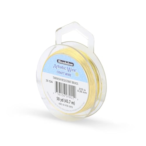 30 Gauge Tarnish Resistant Brass Craft Wire