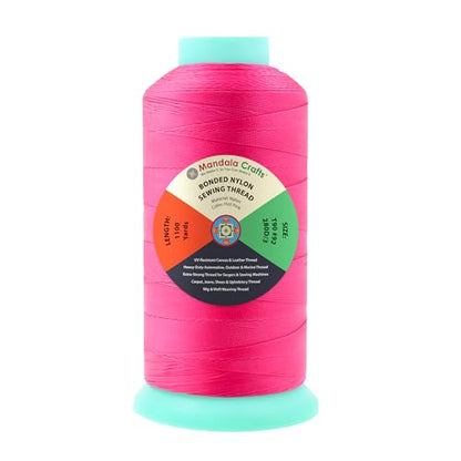 Size 92 280D T90 Hot Pink Bonded Nylon Thread (3300 Foot)