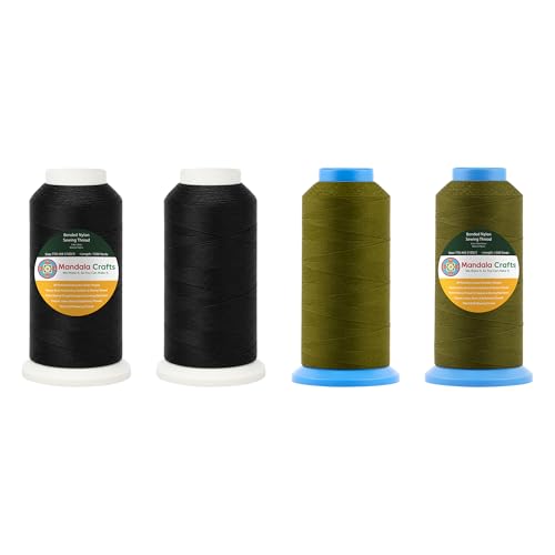 SZ 69 210D T70 Black Olive Green Bonded Nylon Thread 6000YDs (18000 Foot)