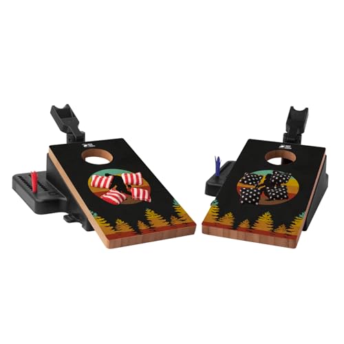 Table Top Mini Cornhole Game Set Retro Sasquatch